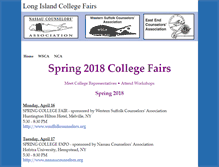 Tablet Screenshot of longislandcollegefairs.com